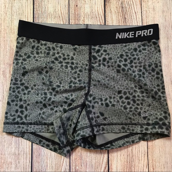 Nike Pants - NIKE PRO Compression Bike Shorts Olive Black Print